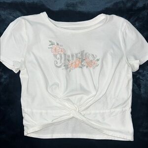 Hurley White Floral Knot Tee Small